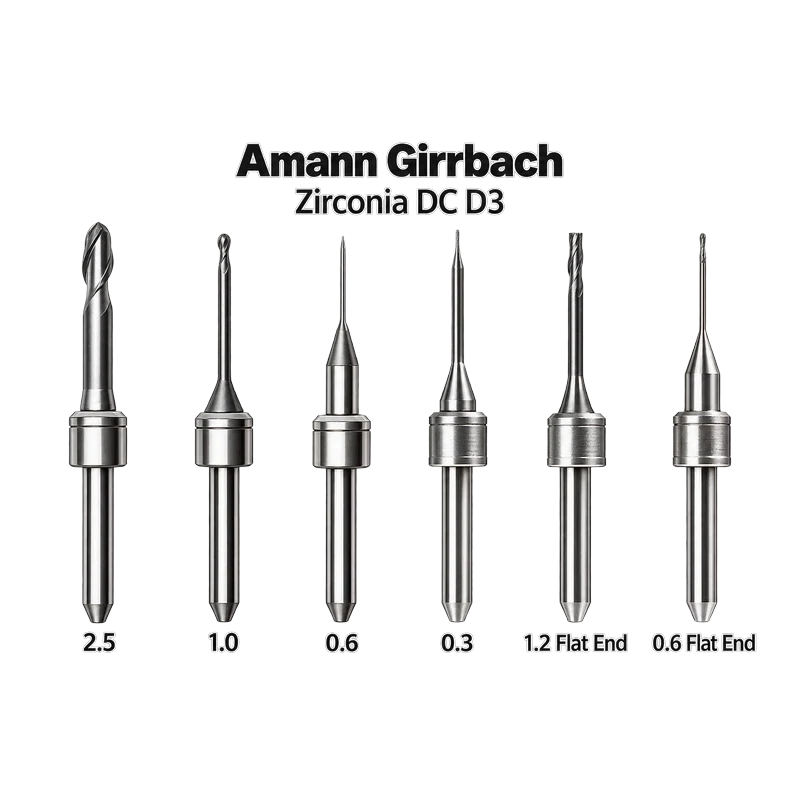 Lodden Dental Milling Burs, Amann Zirconia