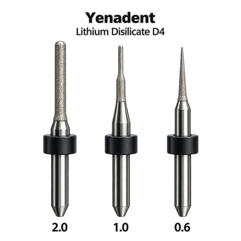 Lodden Dental Milling Burs, Yenadent Lithium